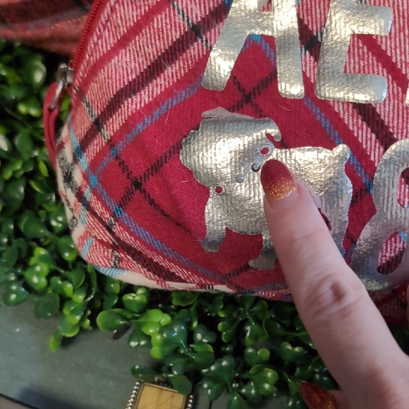 Aero 87 Red Plaid Bulldog Tote and Pouch Set - Picture 7 of 10